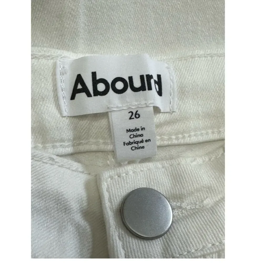 Abound Women's White Skinny Mid Rise Jeans Stretch Denim 26 NWT